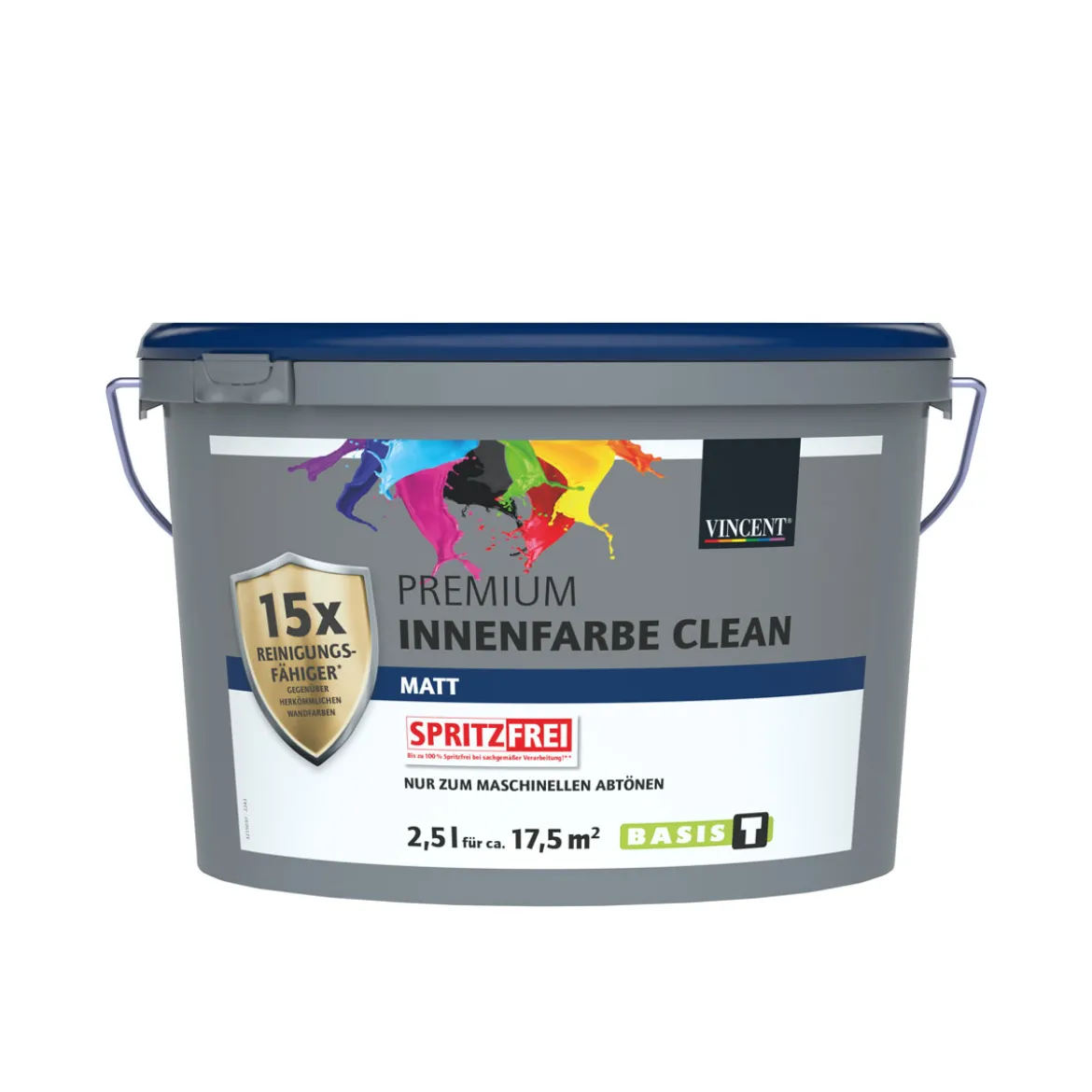 Vincent Wandfarbe Premium Innenfarbe Clean Mix it matt 2,5 L