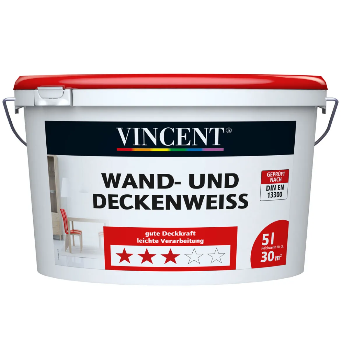 Vincent Wand- und Deckenweiß 5 L