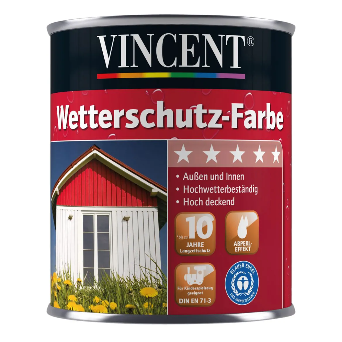 Vincent Wetterschutzfarbe Taubenblau 2,5 L