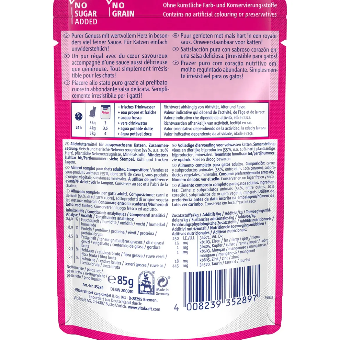 VitakraftPoesie Delice Sauce Pouch Herz 85 g