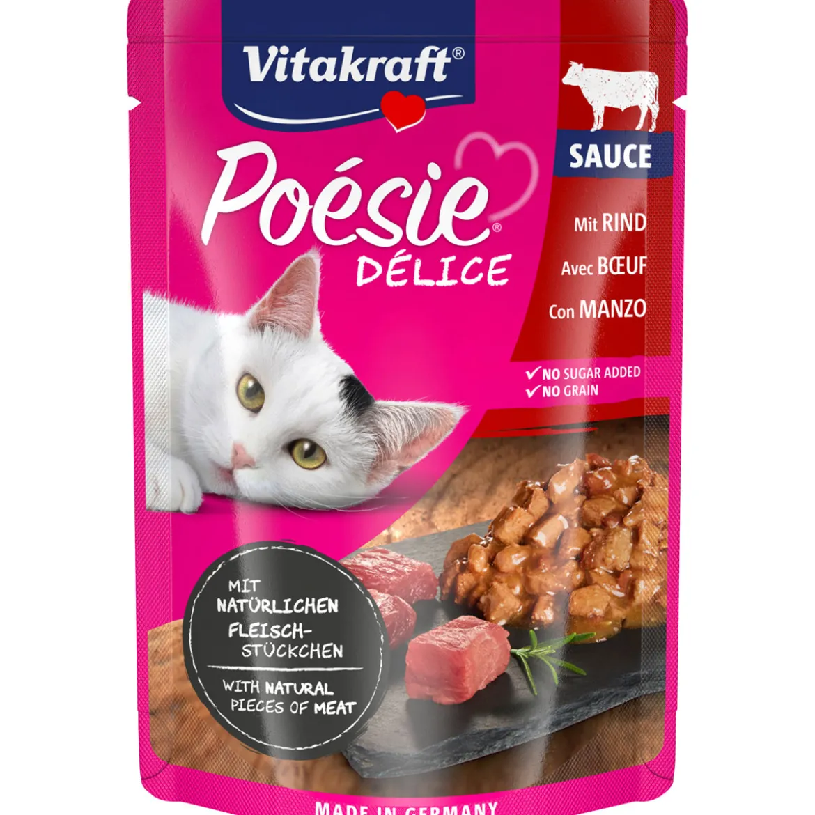 VitakraftPoesie Delice Sauce Pouch Rind 85 g
