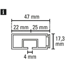 Vorhangschiene GE 1 120cm weiß