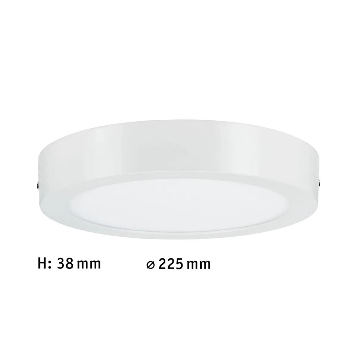 WallCeiling Lunar 17W LED 220mm weißmatt 230 V Alu
