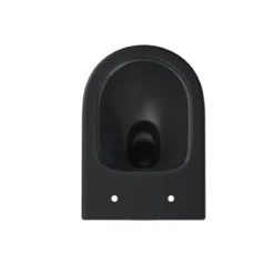 Wand-WC-Set Nakia mattschwarz spuelrand-los inkl. Deckel m. Absenkautomatik