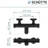 Wannentherm. London,schwarz-matt, 1/2Verbruehschutz und Wassersparfunktion