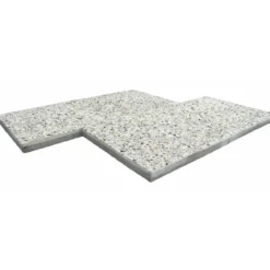 Waschbetonplatte weisse Koernung 40/40/4cm