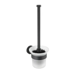 WC-Garnitur, Bosio Black, Edelstahlmatt
