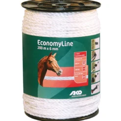 Weidezaunseil EconomyLine 200 m Durchmesser 6 mm weiß