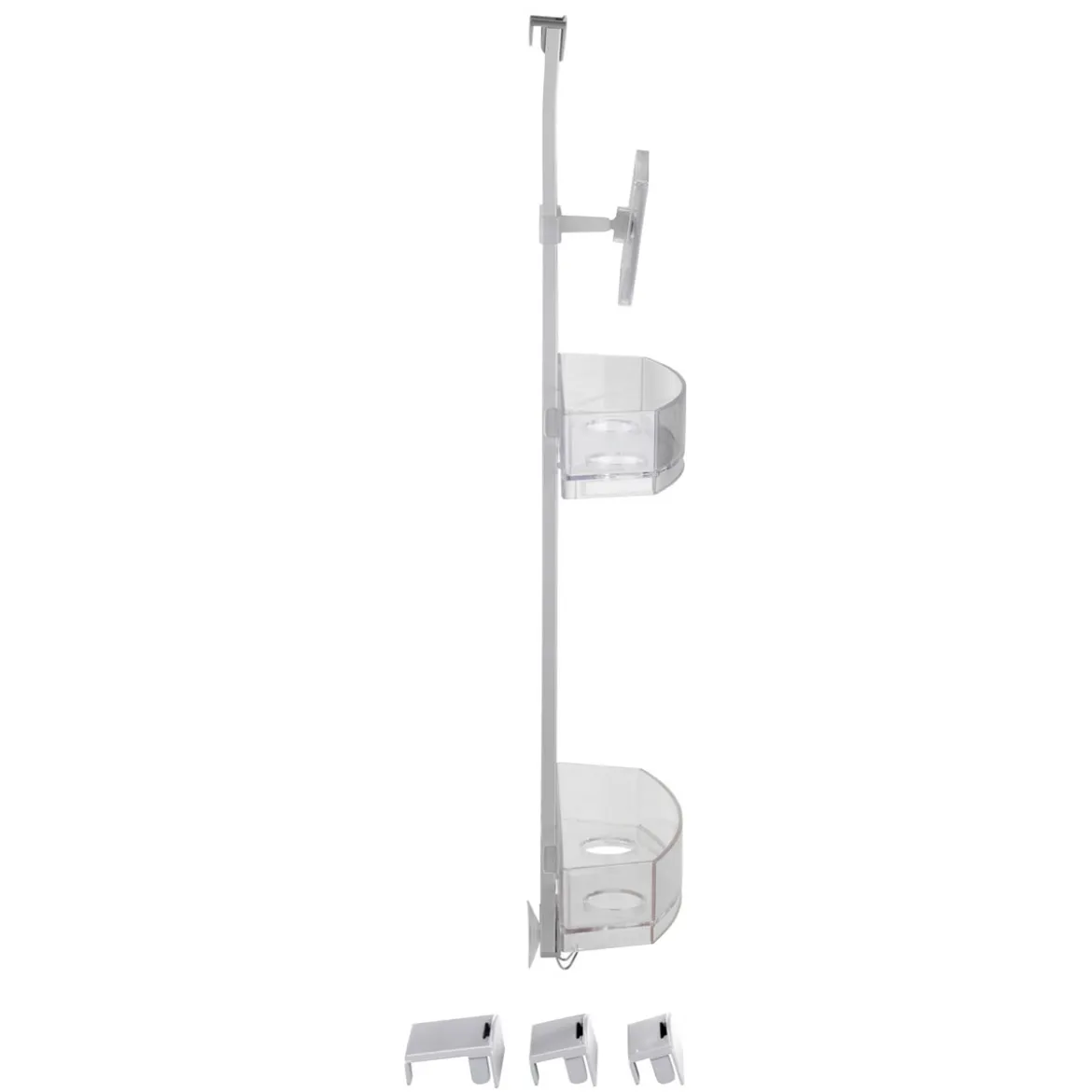 Wenko Duschcaddy Premium mit 2 Ablagen und Edelstahl-Haken