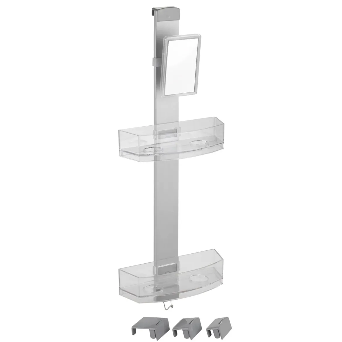 Wenko Duschcaddy Premium mit 2 Ablagen und Edelstahl-Haken