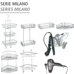 Wenko Eckregal Milano mit 2 Etagen
