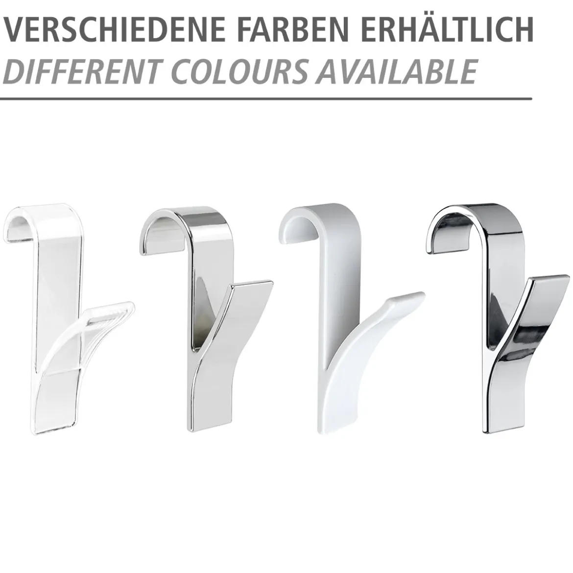 Wenko Haken für Handtuchheizkörper transparent 2er Set