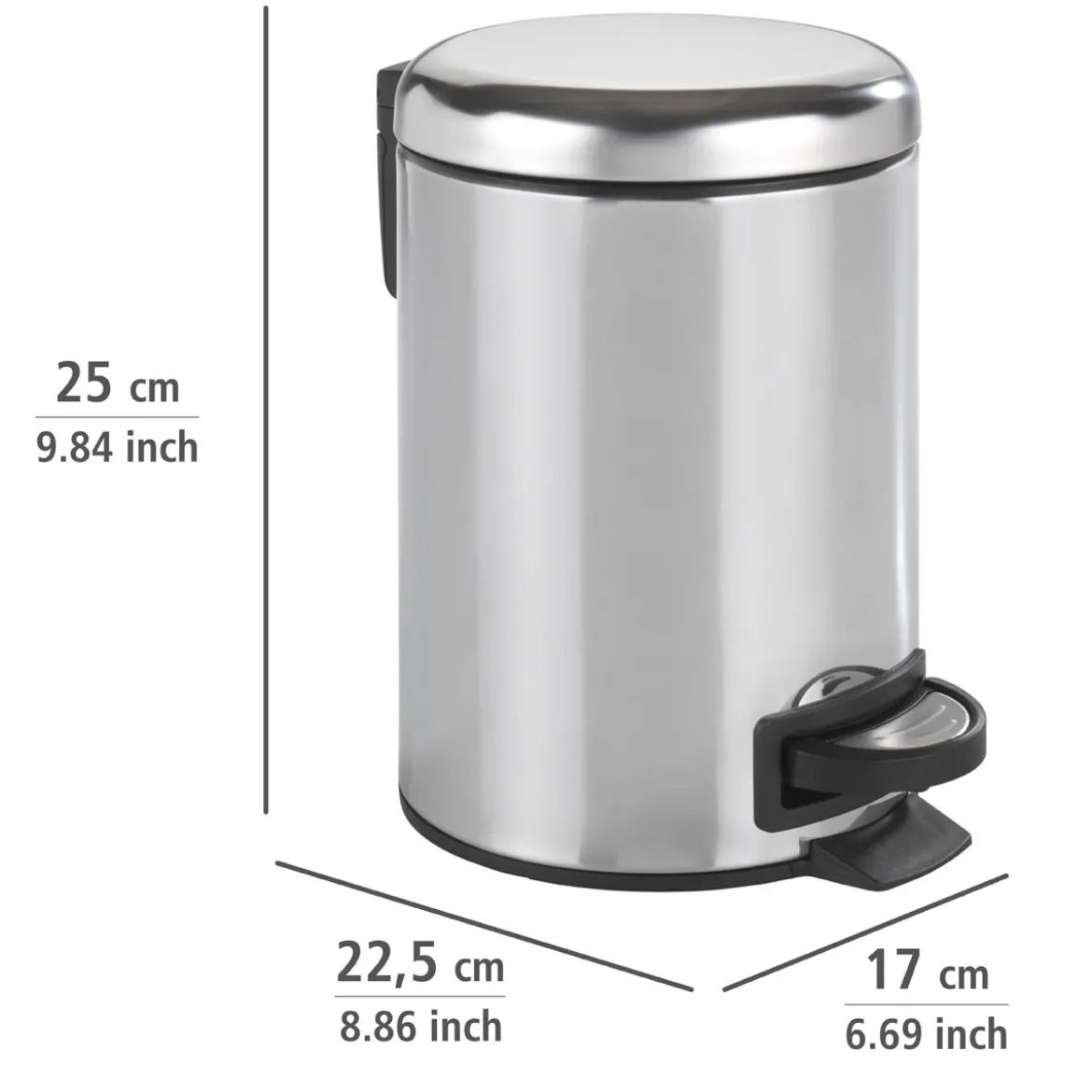 Wenko Kosmetik Treteimer Leman 3 L