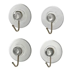 Wenko Saughaken Nickel transparent 4er Set