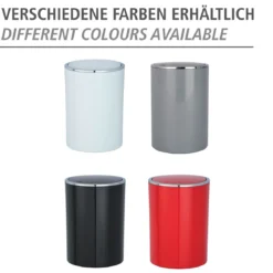 Wenko Schwingdeckeleimer Inca schwarz 5 L
