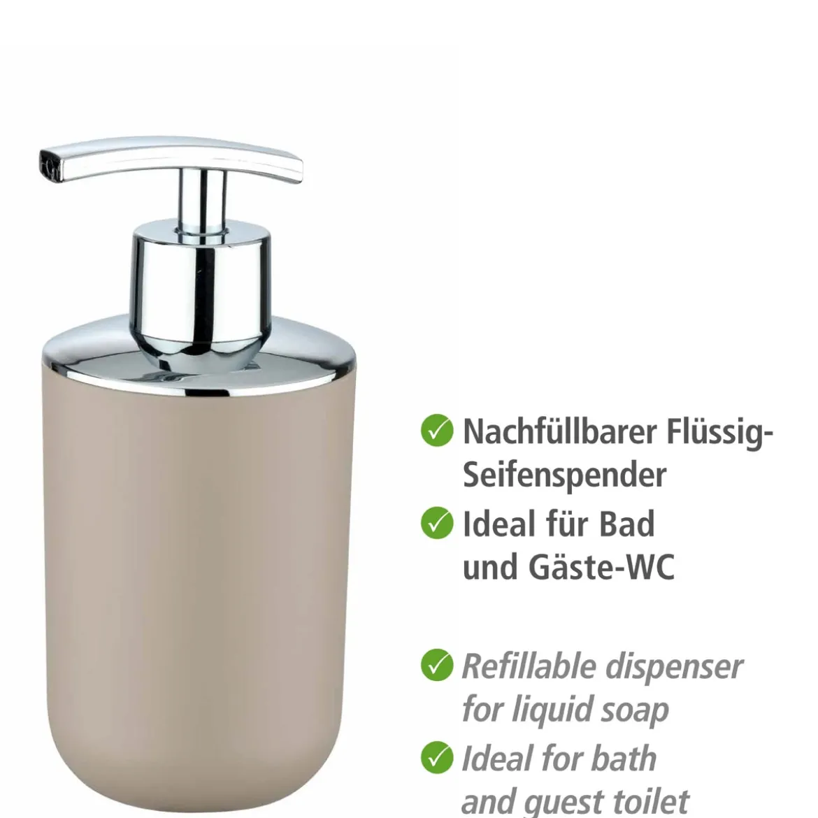 Wenko Seifenspender Brasil taupe 320 ml