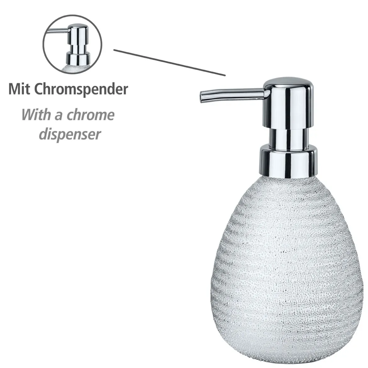 Wenko Seifenspender Polaris Juwel silber 390 ml