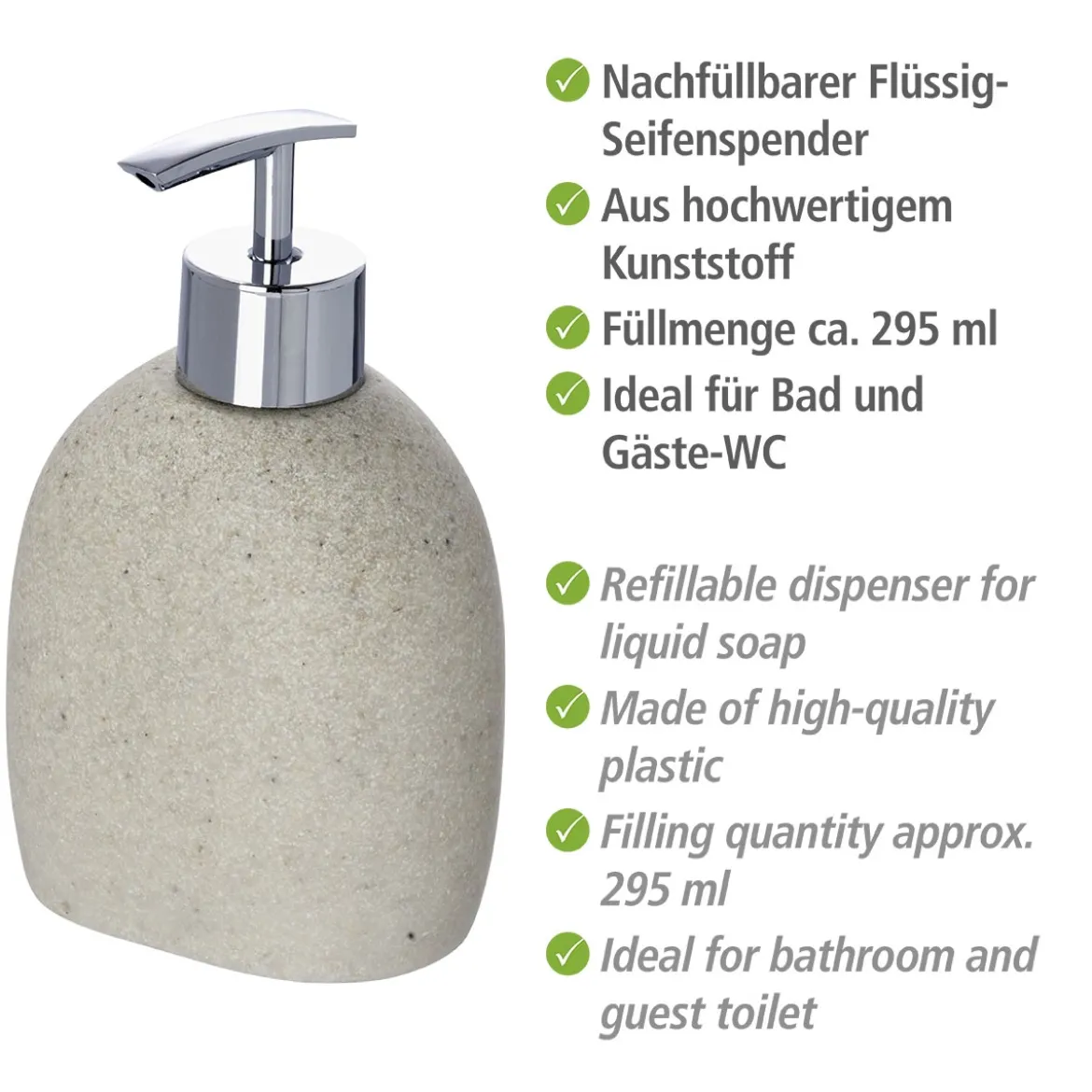 Wenko Seifenspender Puro natur ca 295 ml