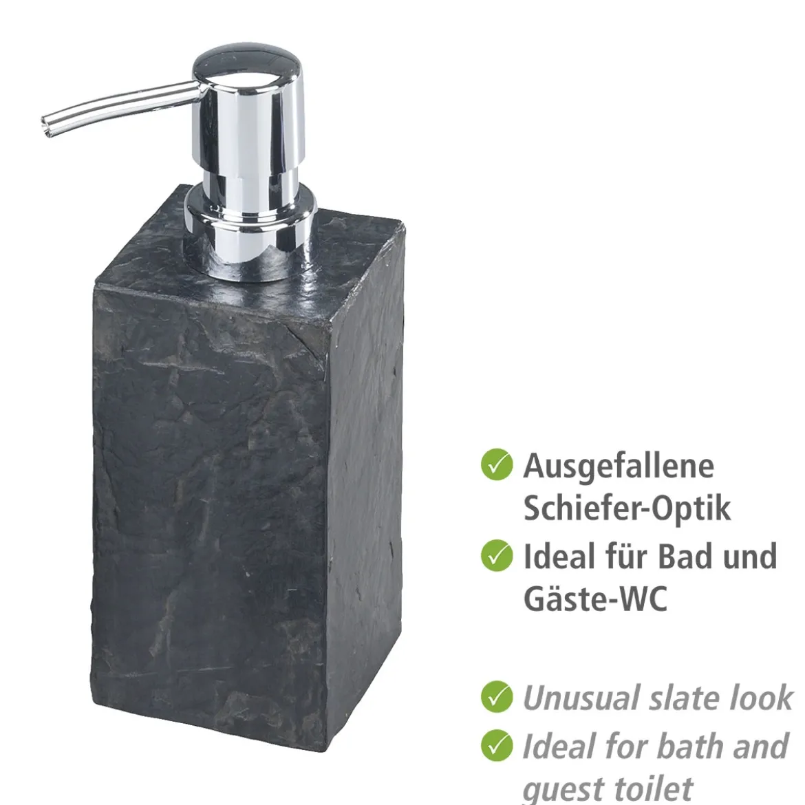 Wenko Seifenspender Slate Rock ca 250 ml
