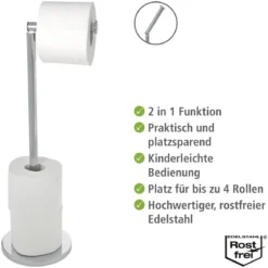 Wenko Stand Toilettenpapierhalter 2 in 1