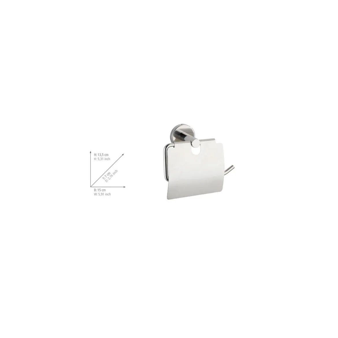 Wenko Toilettenpapierhalter Bosio mit Deckel
