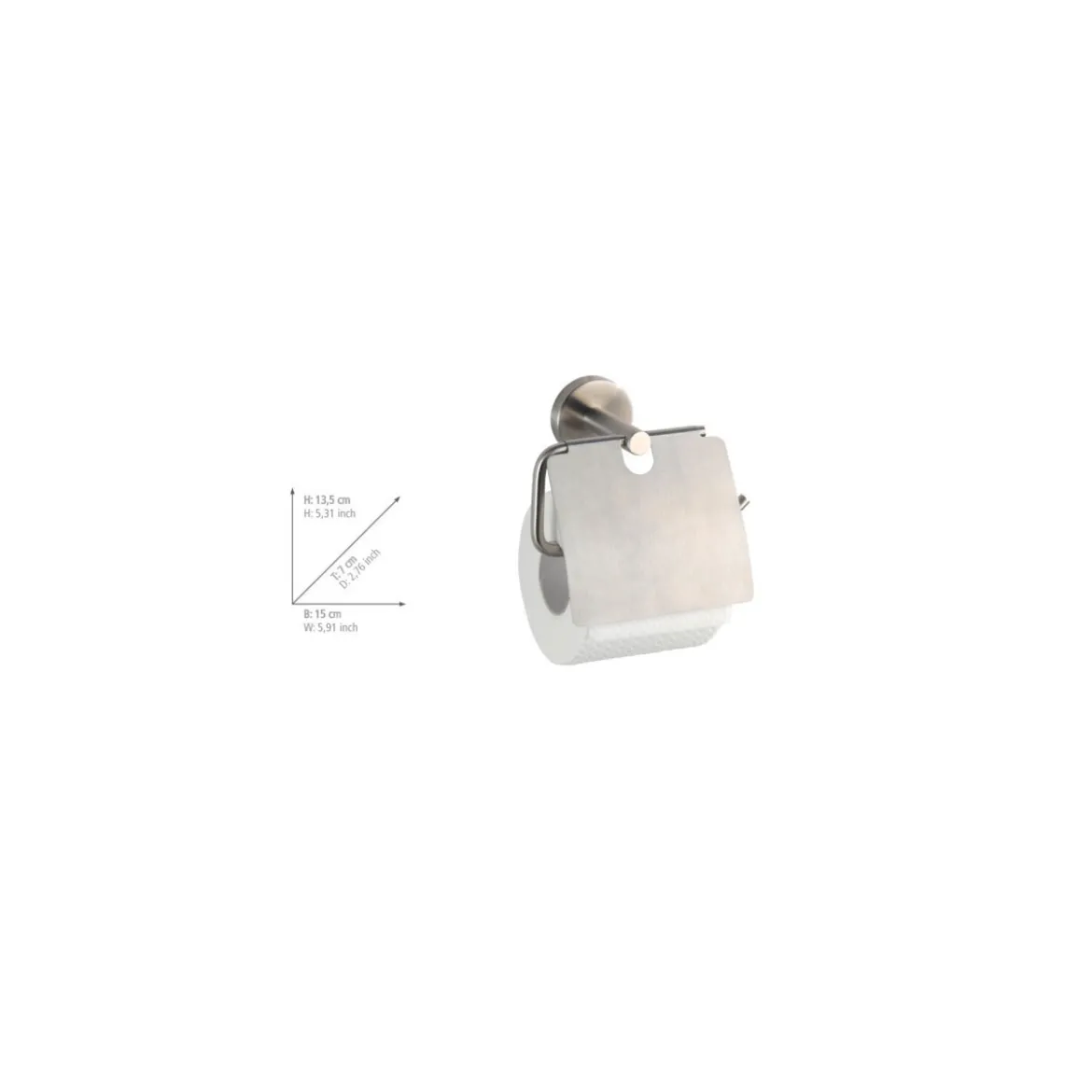 Wenko Toilettenpapierhalter Bosio mit Deckel