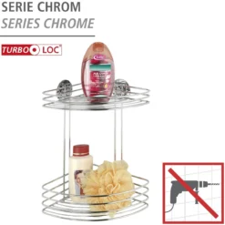 Wenko Turbo-Loc Eckregal 2 Ablagen