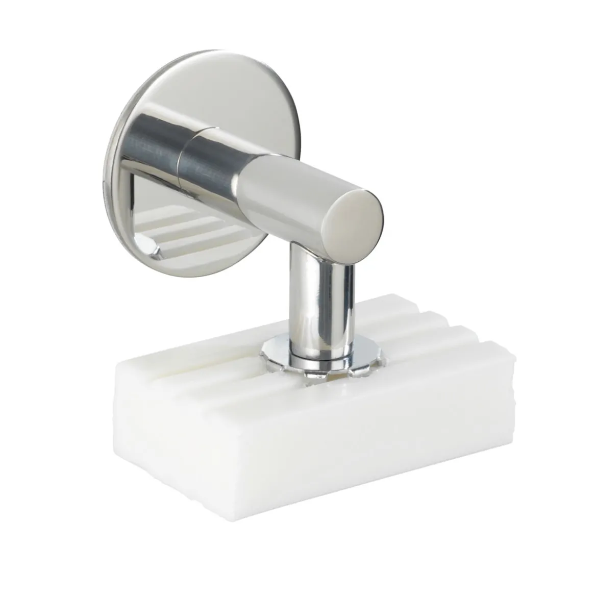 WenkoTurbo-Loc Edelstahl Magnetseifenhalter glänzend Seifenhalter mit Magnet und Turbo-Loc Wandbefestigung zum Ankleben
