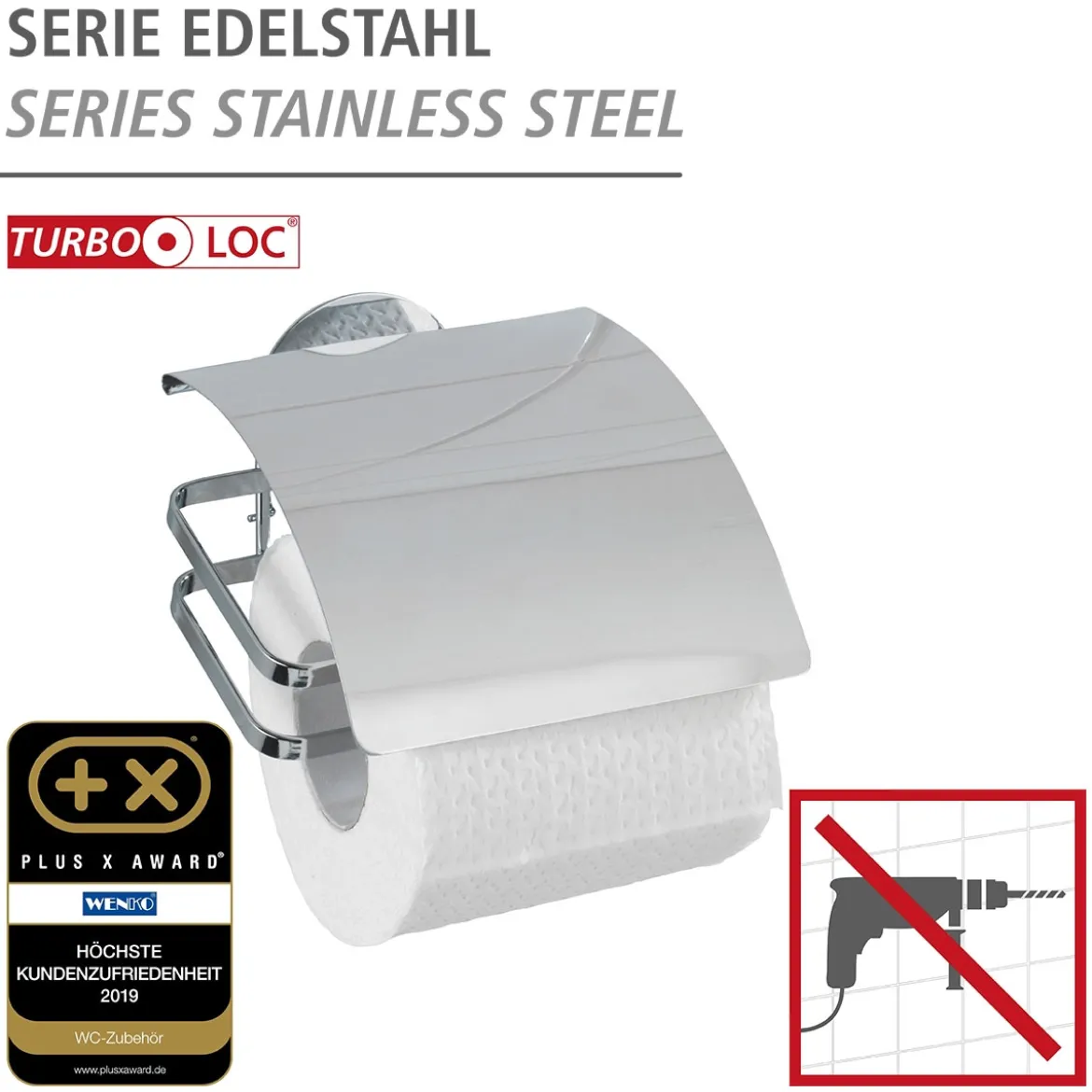 Wenko Turbo-Loc Toilettenpapierhalter Cover