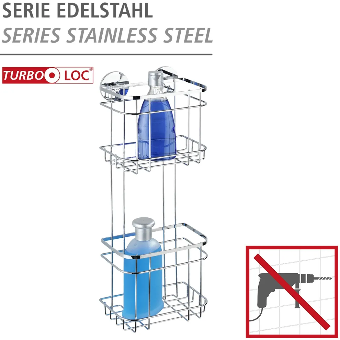 Wenko Turbo-Loc Wandregal 2 Etagen