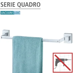 Wenko Vacuum-Loc Badetuchstange Uno Quadro