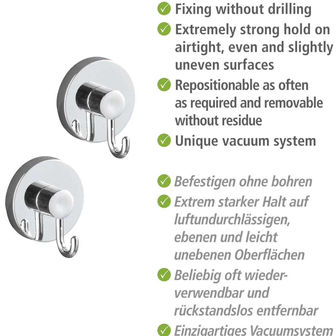Wenko Vacuum-Loc Haken 2er Set