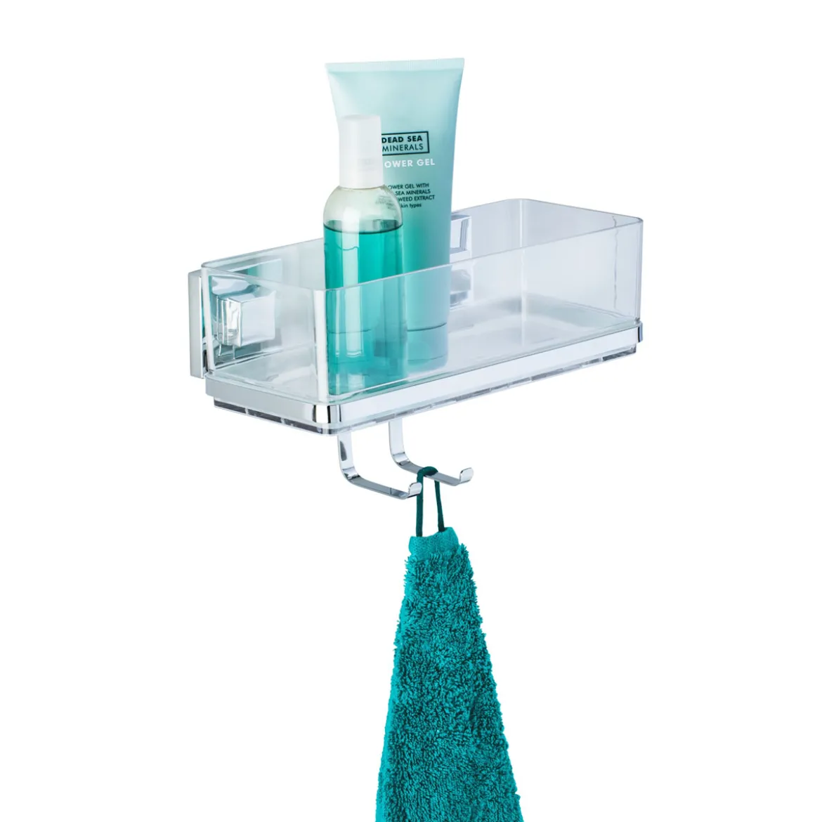 Wenko Vacuum-Loc Wandablage Quadro mit Haken