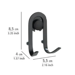 Wenko Wandhaken Classic Plus schwarz 2er Set