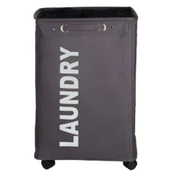 Wenko Wäschesammler Quadro grau 79 l