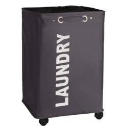Wenko Wäschesammler Quadro grau 79 l