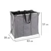 Wenko Wäschesammler Trio grau meliert 130 l