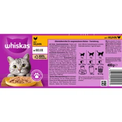 Whiskas Katzenfutter Huhn in Geele 400 g Dose