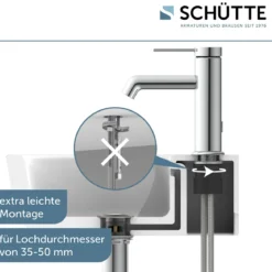 WT-Armatur Los Angeles chrom Eco-Klick-Kartusche inkl.Push-Open-Garnitur