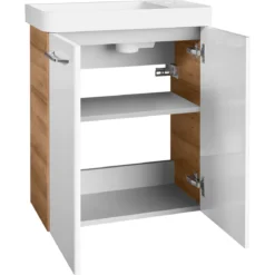 WT-Unterschrank GWC 52x61x27,5 AsEi/wei.Milano 2 Tueren, 1 Einlegeboden